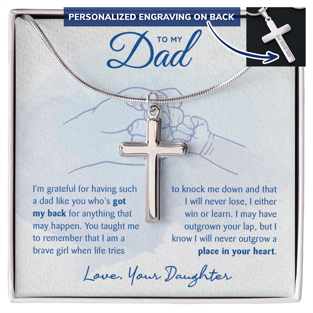 A Special Gift For Your Dad - Stainless Cross Necklace - FREE SHIPPING