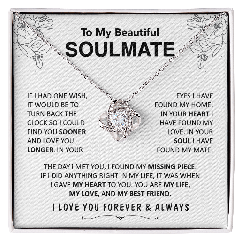 Couples Gifts Necklace To My Soulmate - Love Knot