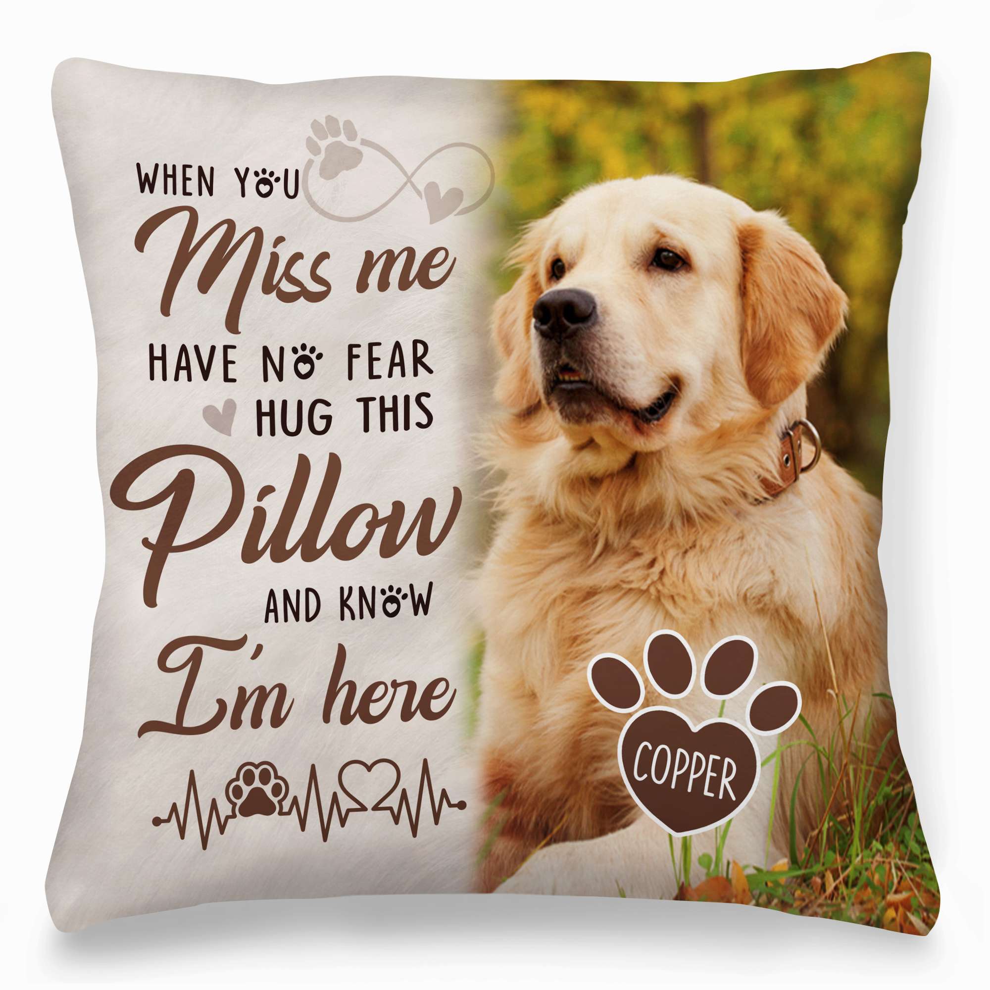 Personalized Pet Memorial Throw Pillow with Photo, Pet Loss Gifts Dog, Loss of Dog Sympathy Gift, In Memory of Dog Gifts, Pet Photo Gifts for Dog Lovers