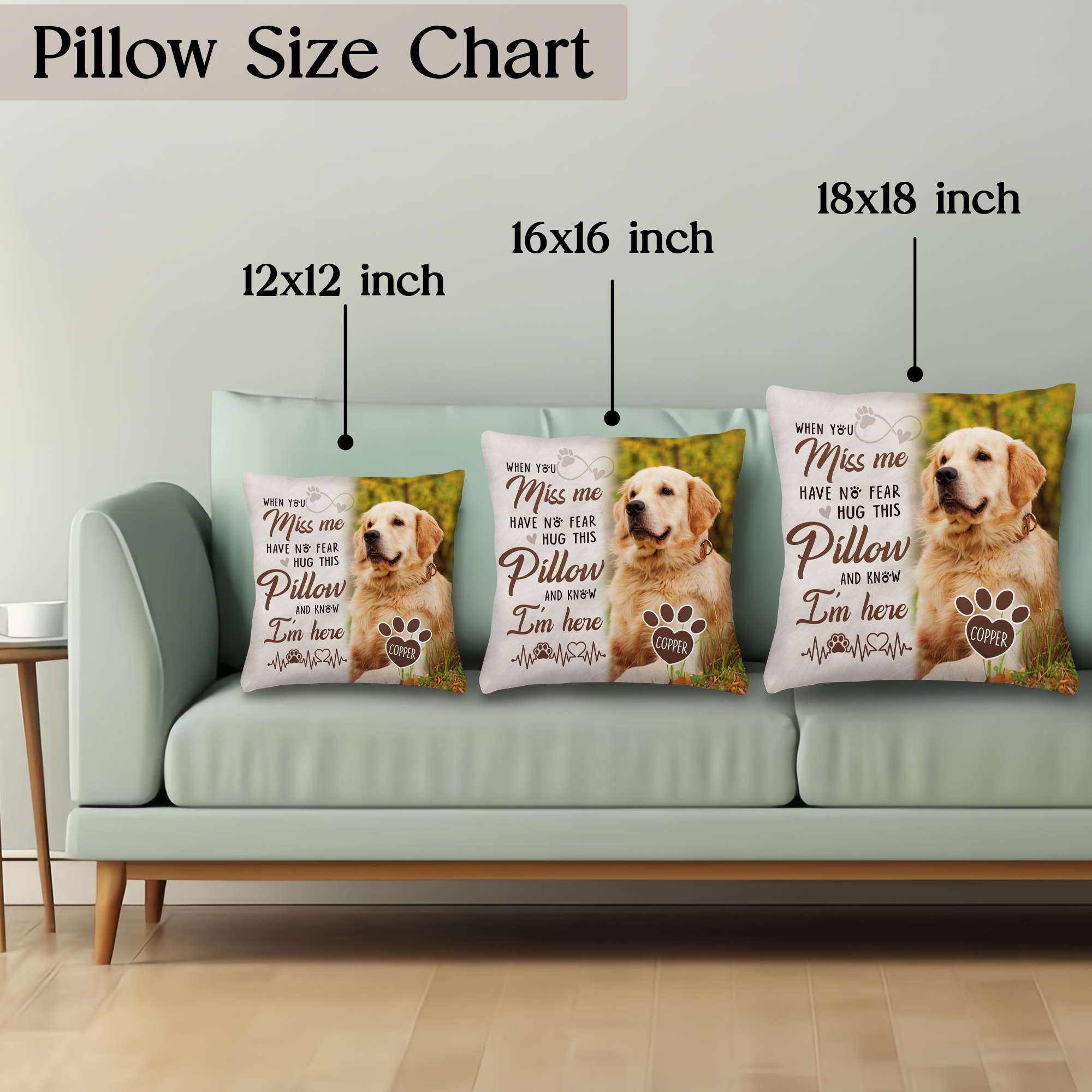 Personalized Pet Memorial Throw Pillow with Photo, Pet Loss Gifts Dog, Loss of Dog Sympathy Gift, In Memory of Dog Gifts, Pet Photo Gifts for Dog Lovers
