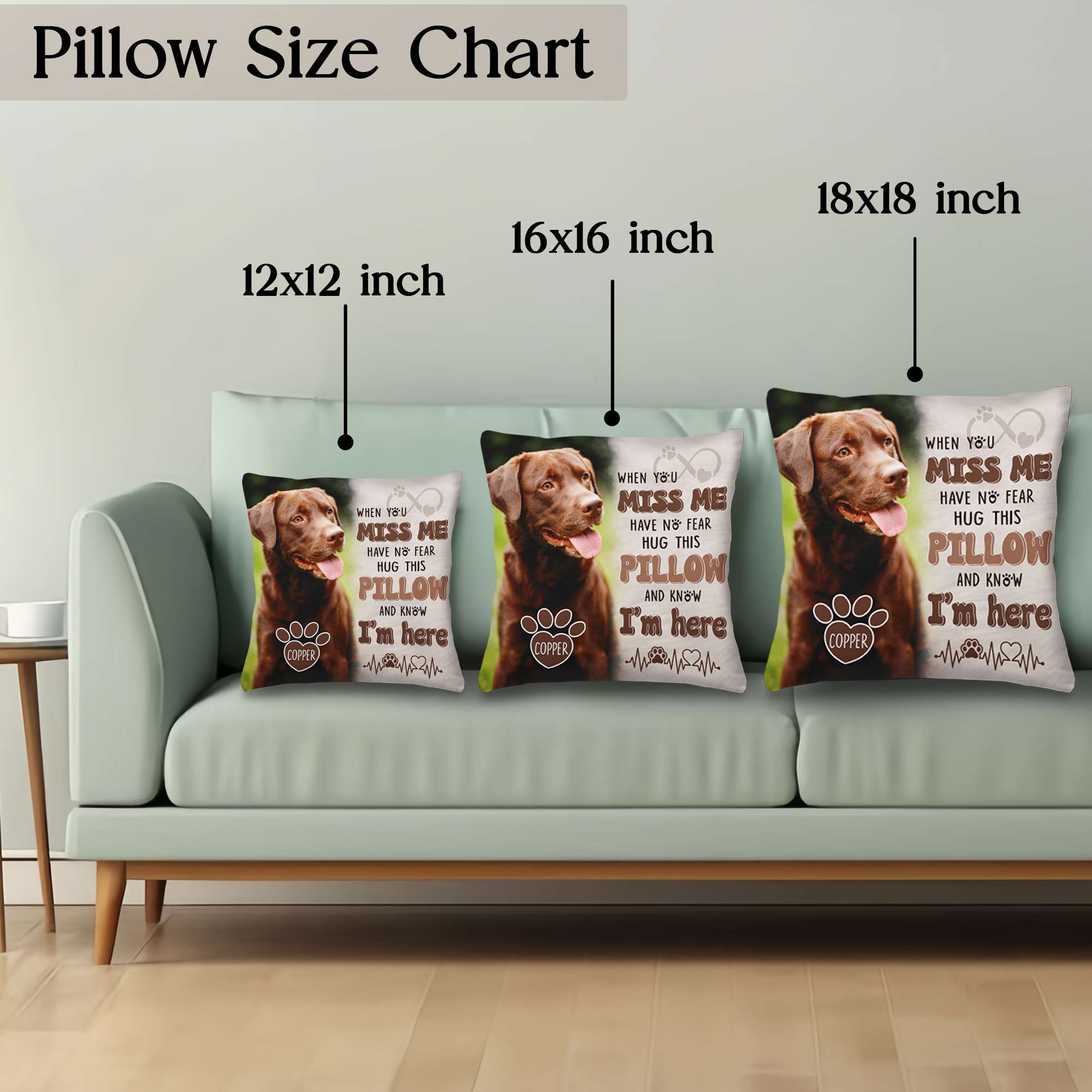 Personalized Pet Memorial Throw Pillow, Dog Memorial Gifts for Loss of Dog, Photo Gifts for Dog Lovers, In Memory of Dog Gifts, Loss of Dog Sympathy Gift