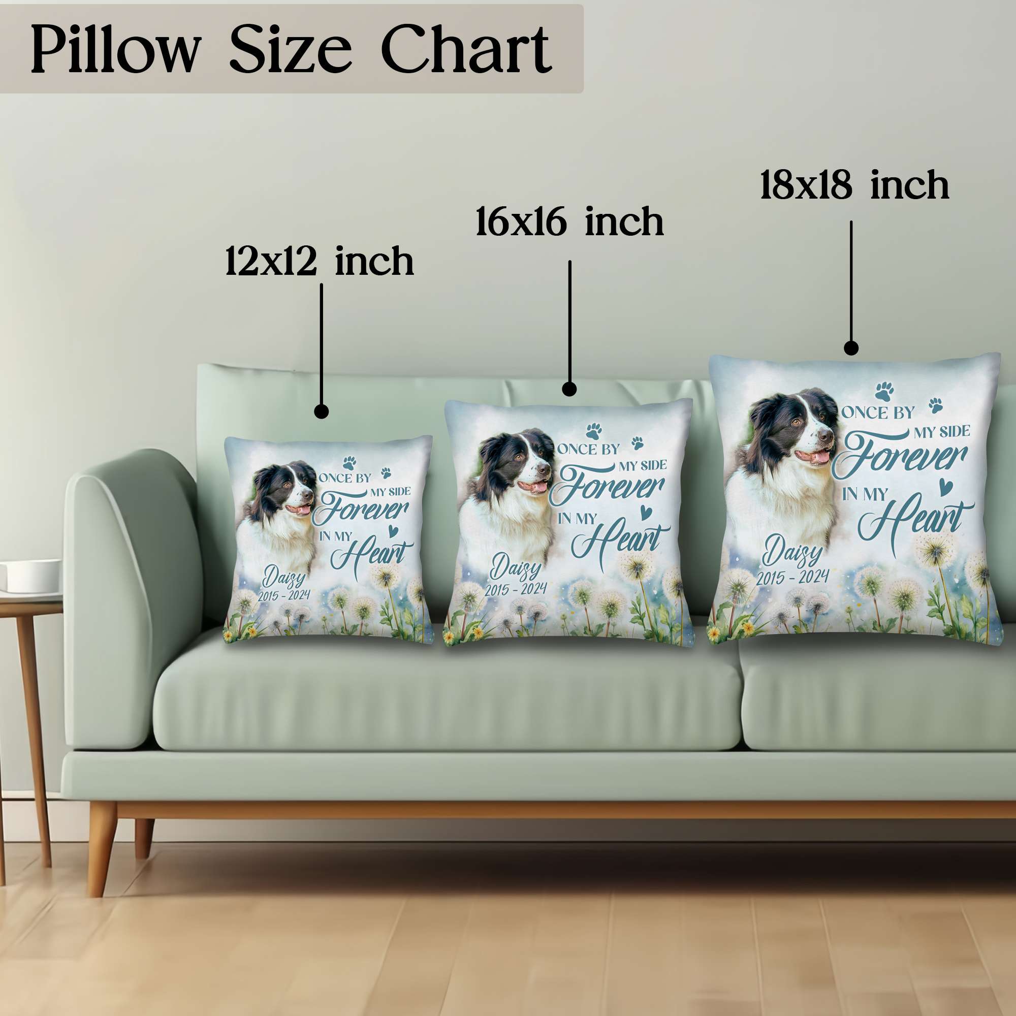 Personalized Pet Memorial Pillow with Photo, Dog Memorial Gifts for Loss of Dog, Memory Dog Loss Gift, Dog Passing Away Gifts Personalized