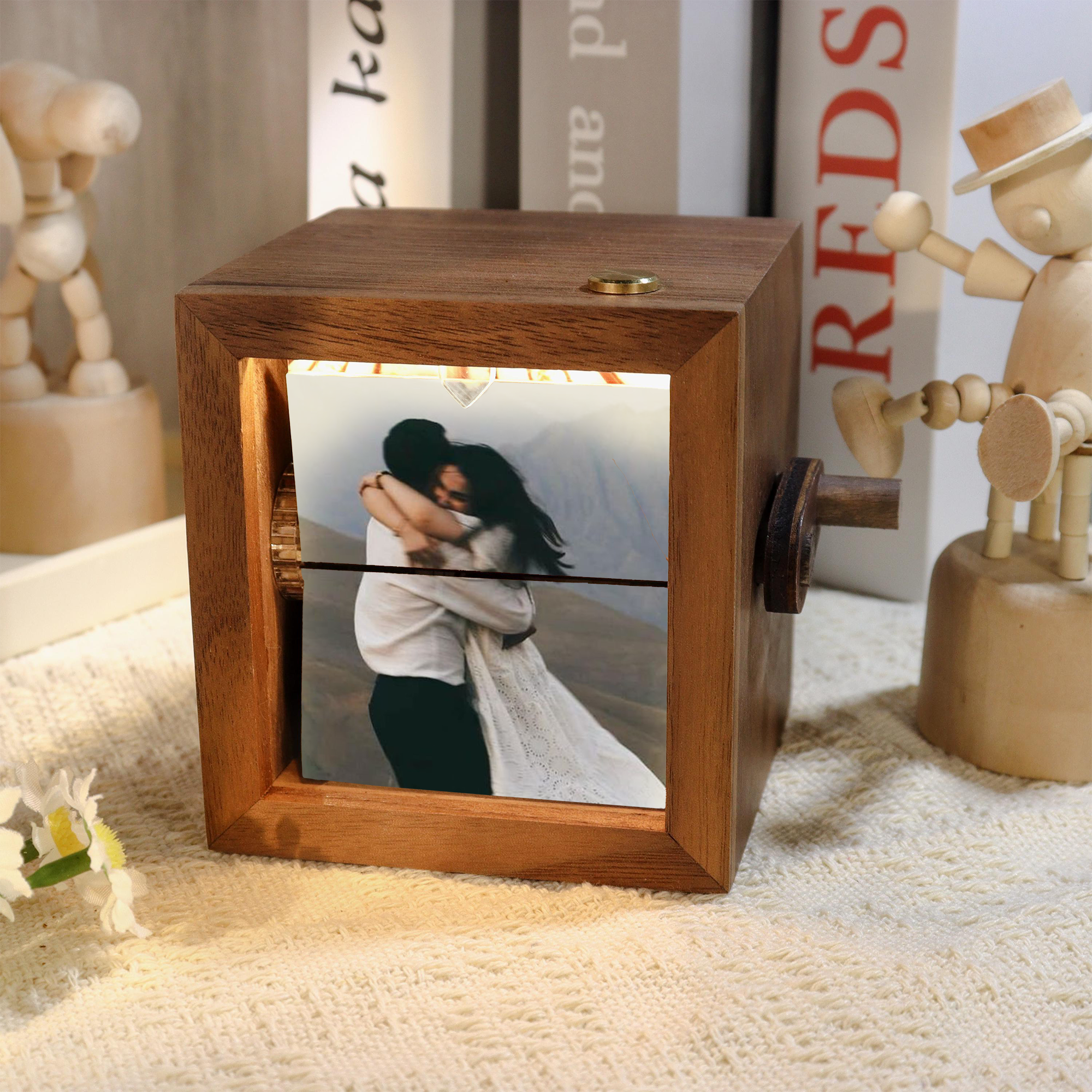Custom Flipbook Frame Animation Machine Mechanical Hand-cranked Photo Album - 8 Photos
