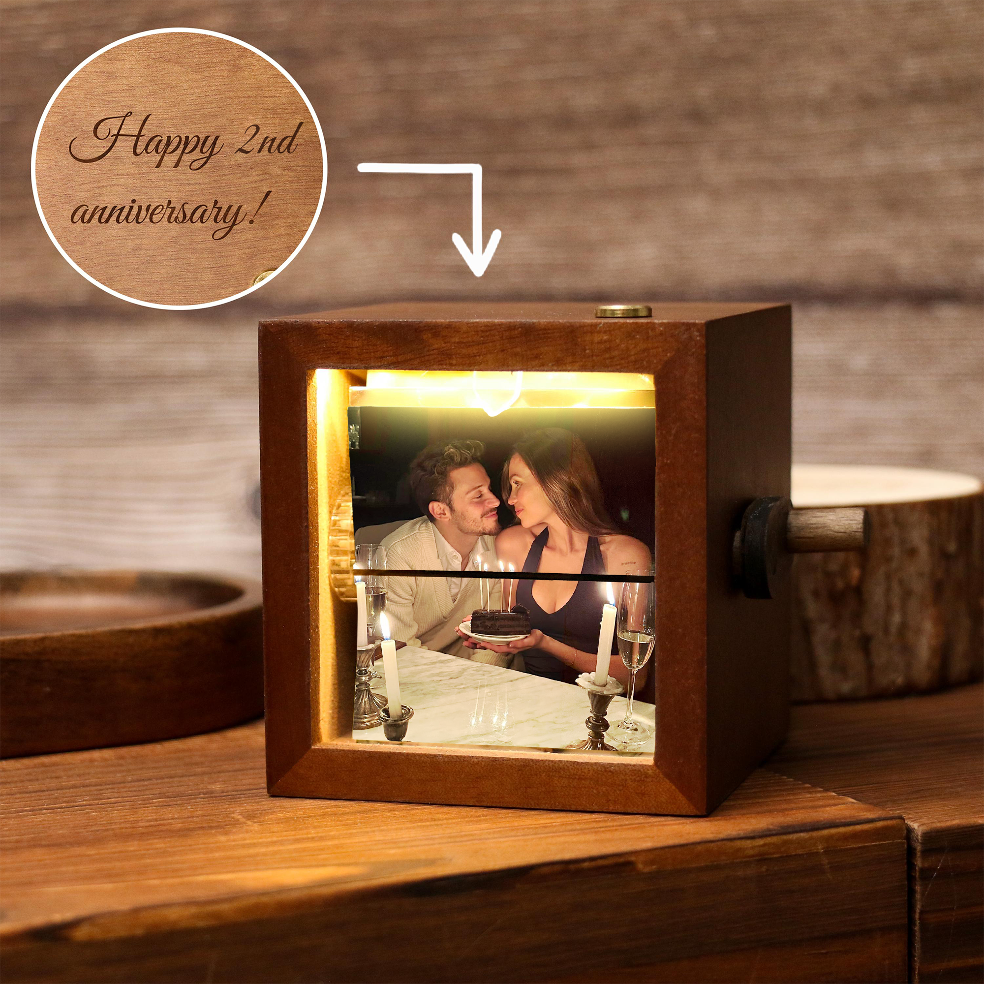Custom Flipbook Frame Animation Machine Mechanical Hand-cranked Photo Album - 8 Photos