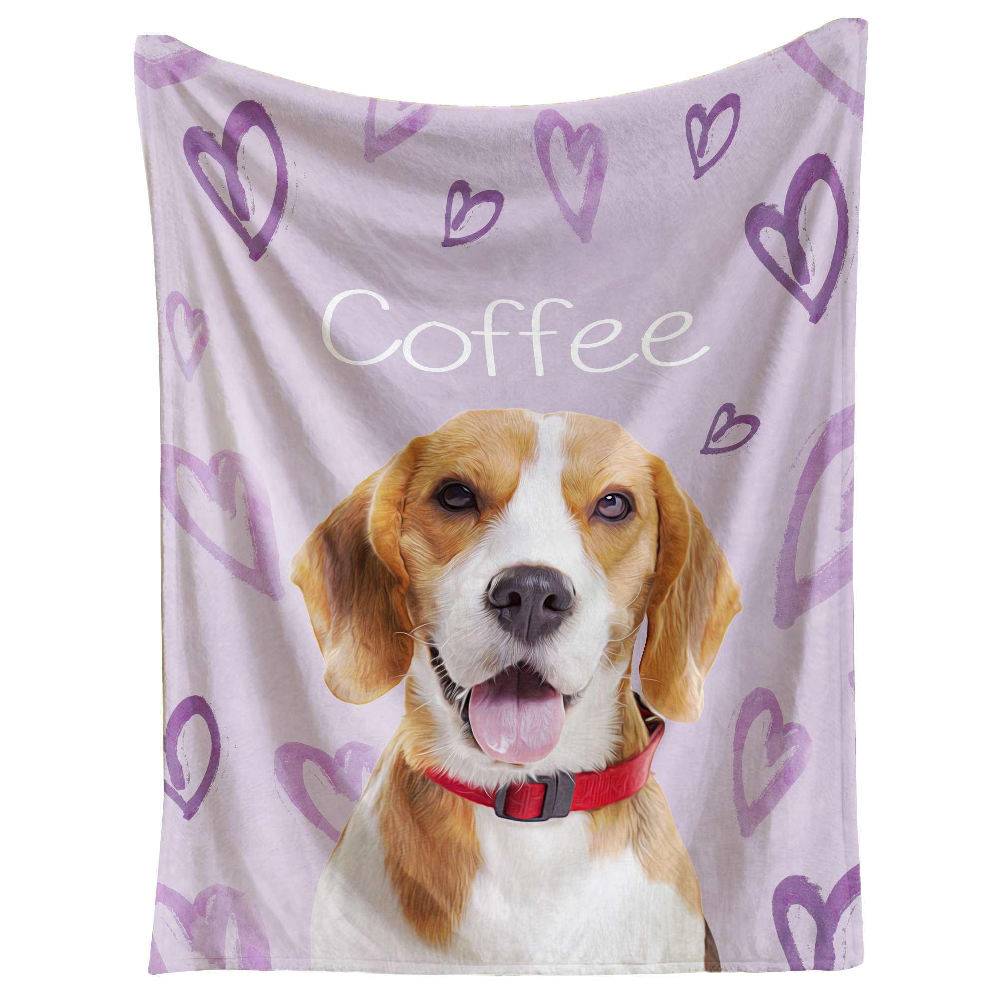 Custom Pet Blanket with Photo Text Personalized, Customized Dog Flannel Blankets with Pictures, Personalized Dog Memorial Gifts for Loss of Dog