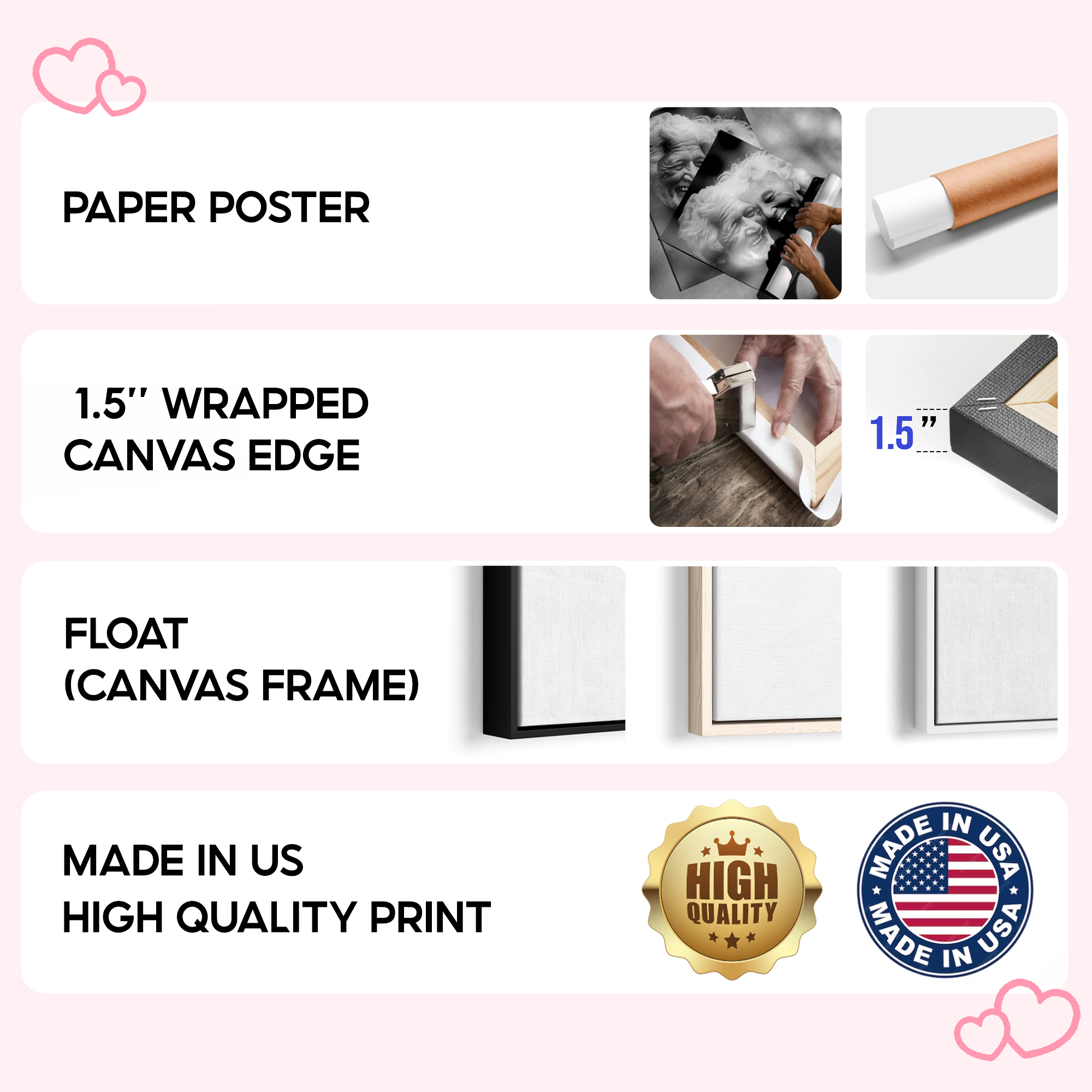Custom Couple Portrait Canvas, Personalized Watercolor Anniversary Gift, Together Since 2024 Print