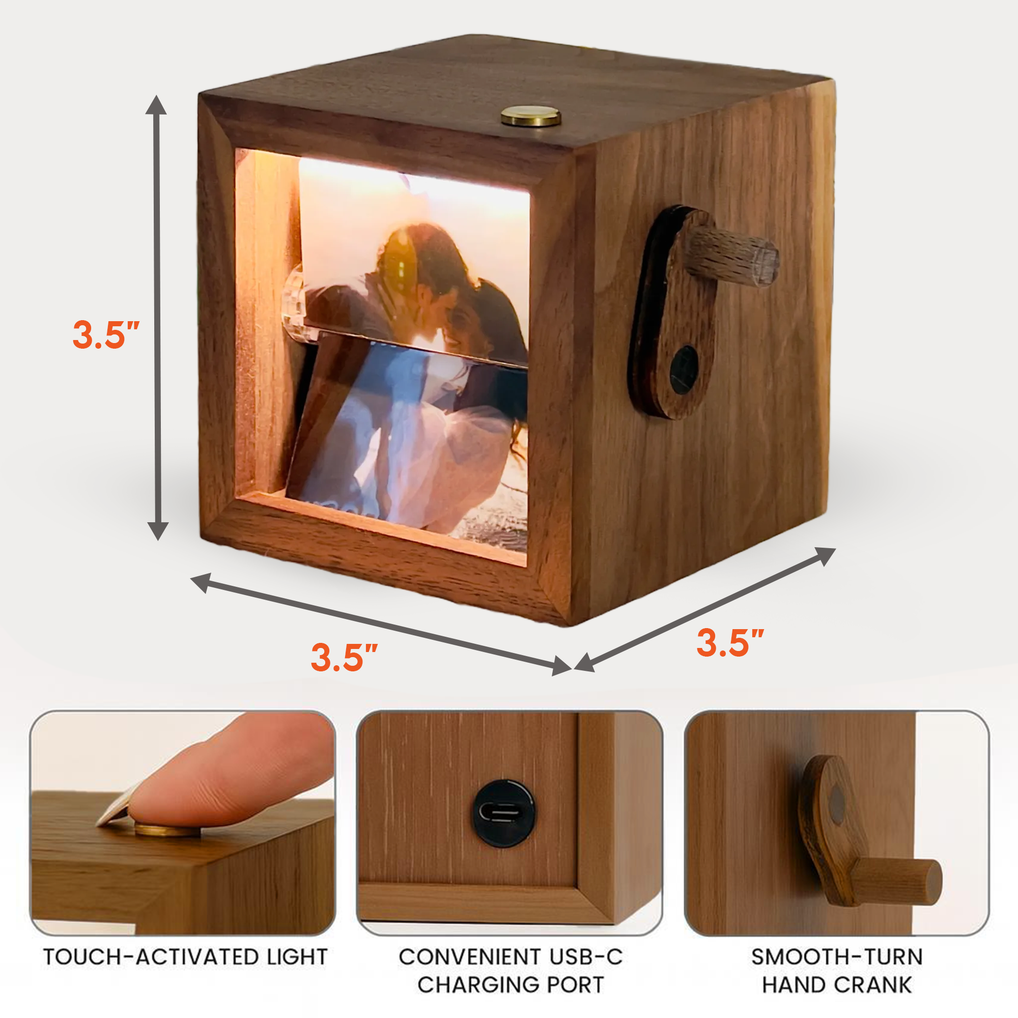 Custom Flipbook Frame Animation Machine Mechanical Hand-cranked Photo Album - 8 Photos