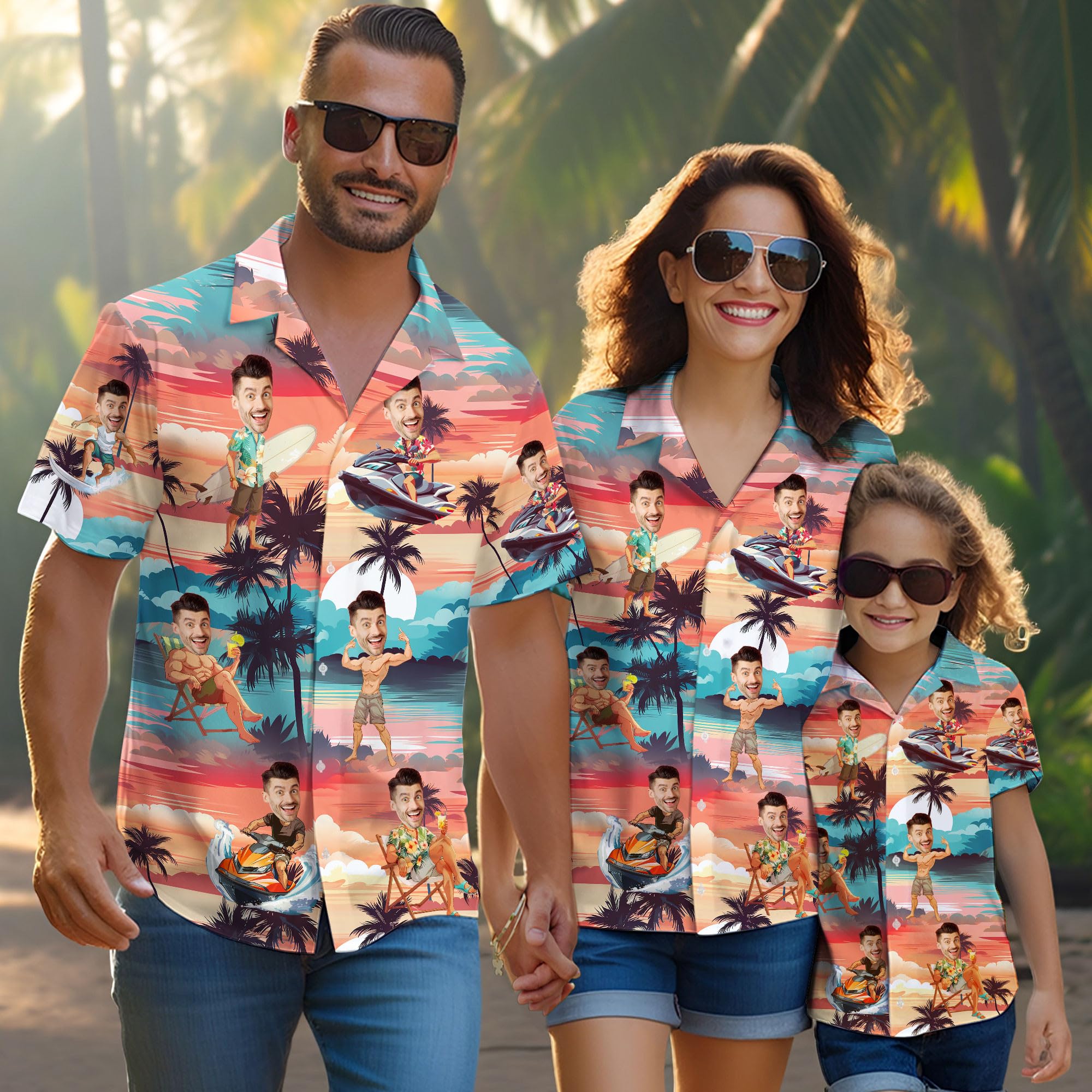 Custom Hawaiian Shirt with Face for Men Women, Personalized Hawaiian Gifts for Couples Boyfriend Girlfriend Wife Husband 4