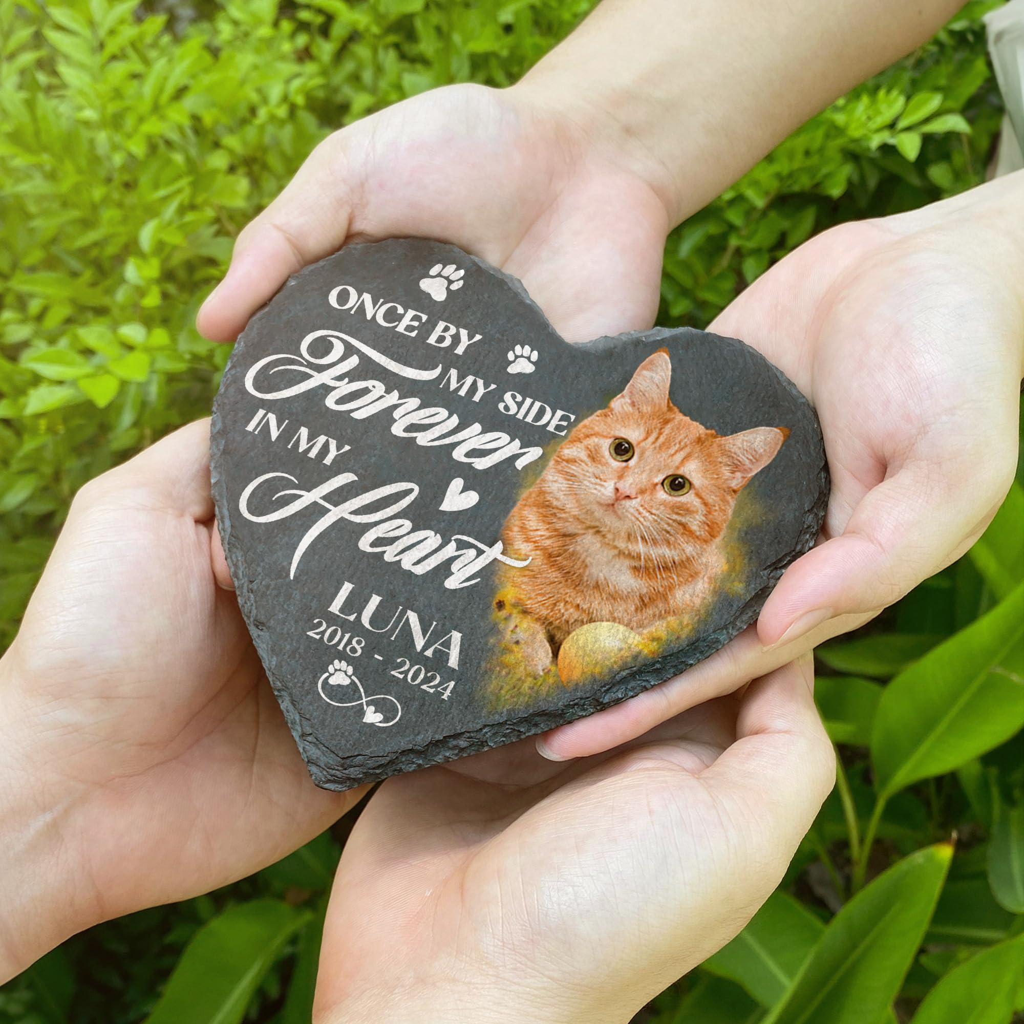Personalized Cat Memorial Stone, Pet Memorial Stone, Customized Gifts for Cat Lovers, Pet Plaque Memorial Cat, Garden Stone for Loss of Cat