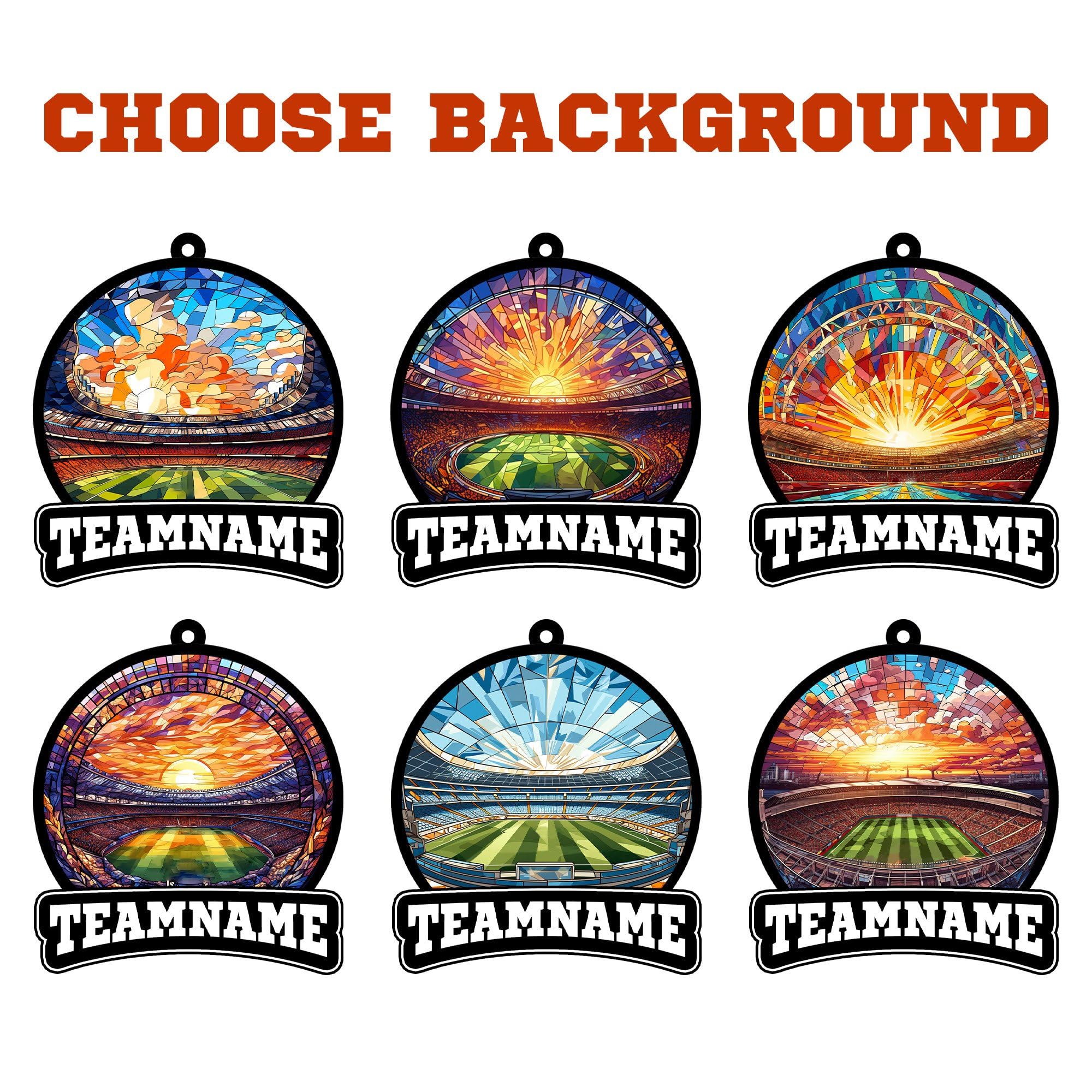Personalized Football Suncatcher Ornament with Name, Number, Team Name D4