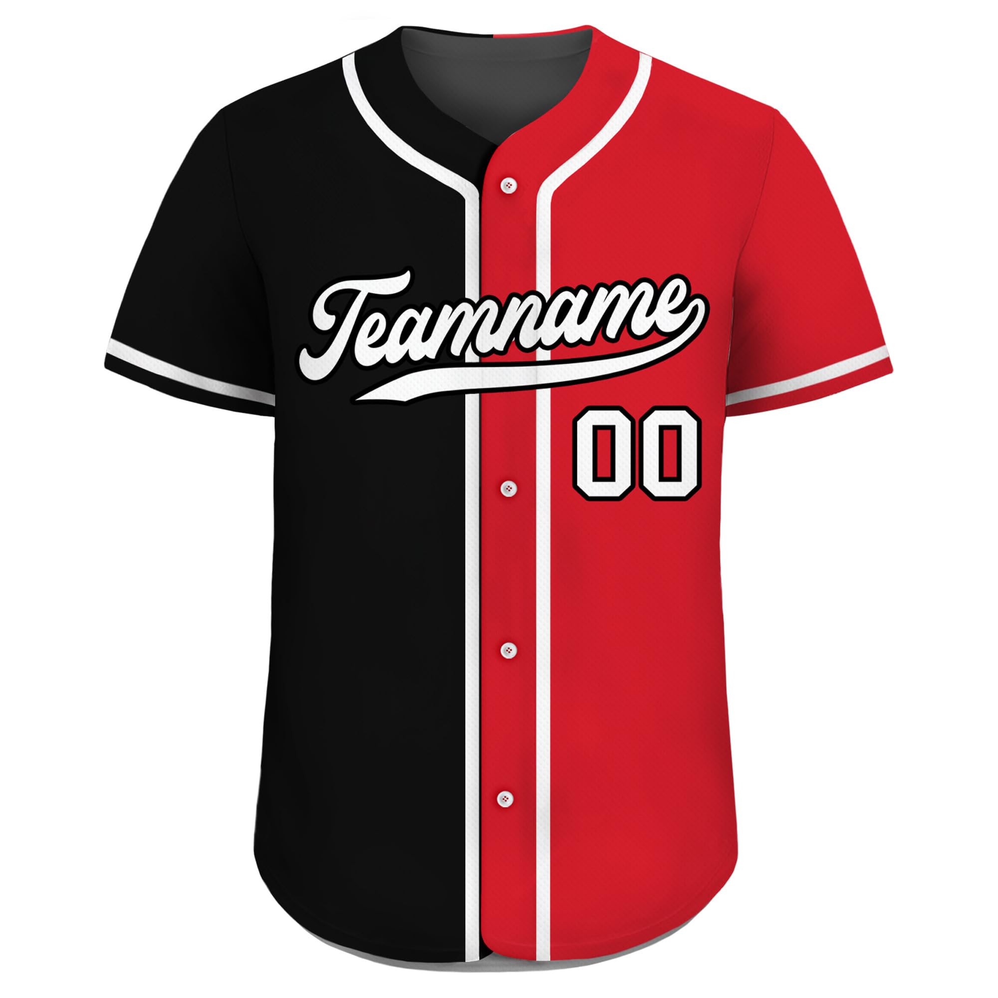 Custom Split Baseball Jersey for Men Women Youth Kid with Teamname Name Number D1