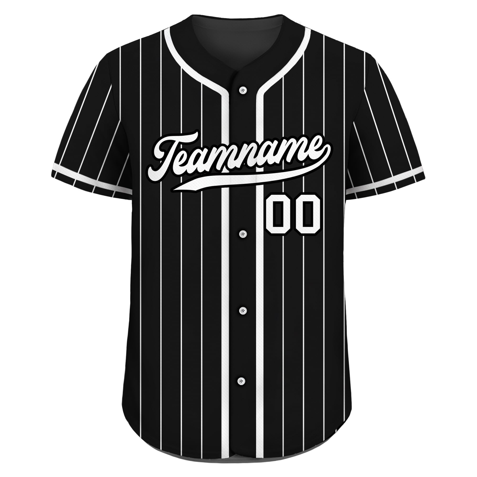 Custom Pinstripe Baseball Jersey with Teamname Name Number for Men Women Youth D1