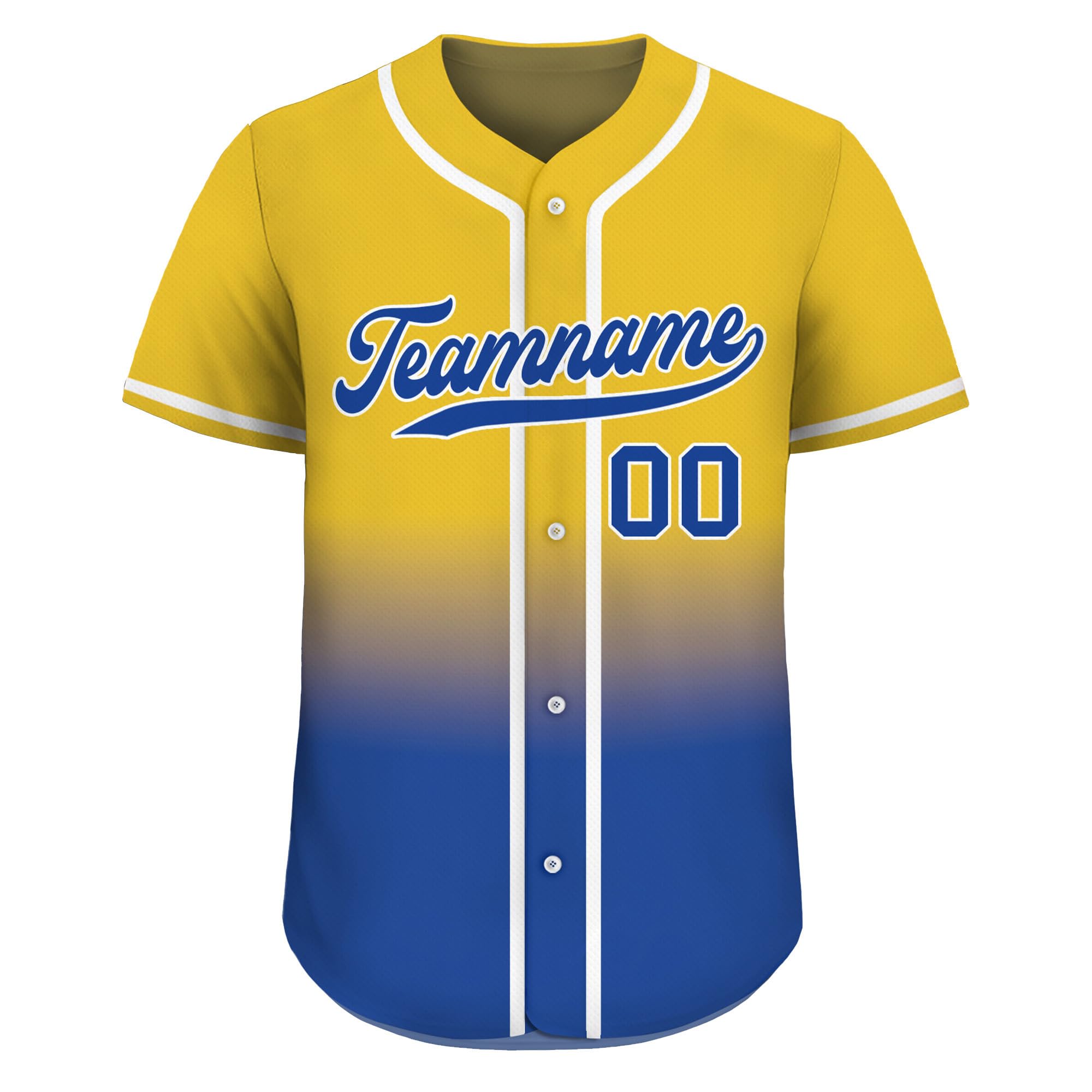 Custom Gradient Baseball Jersey with Personalized Teamname Name Number D2