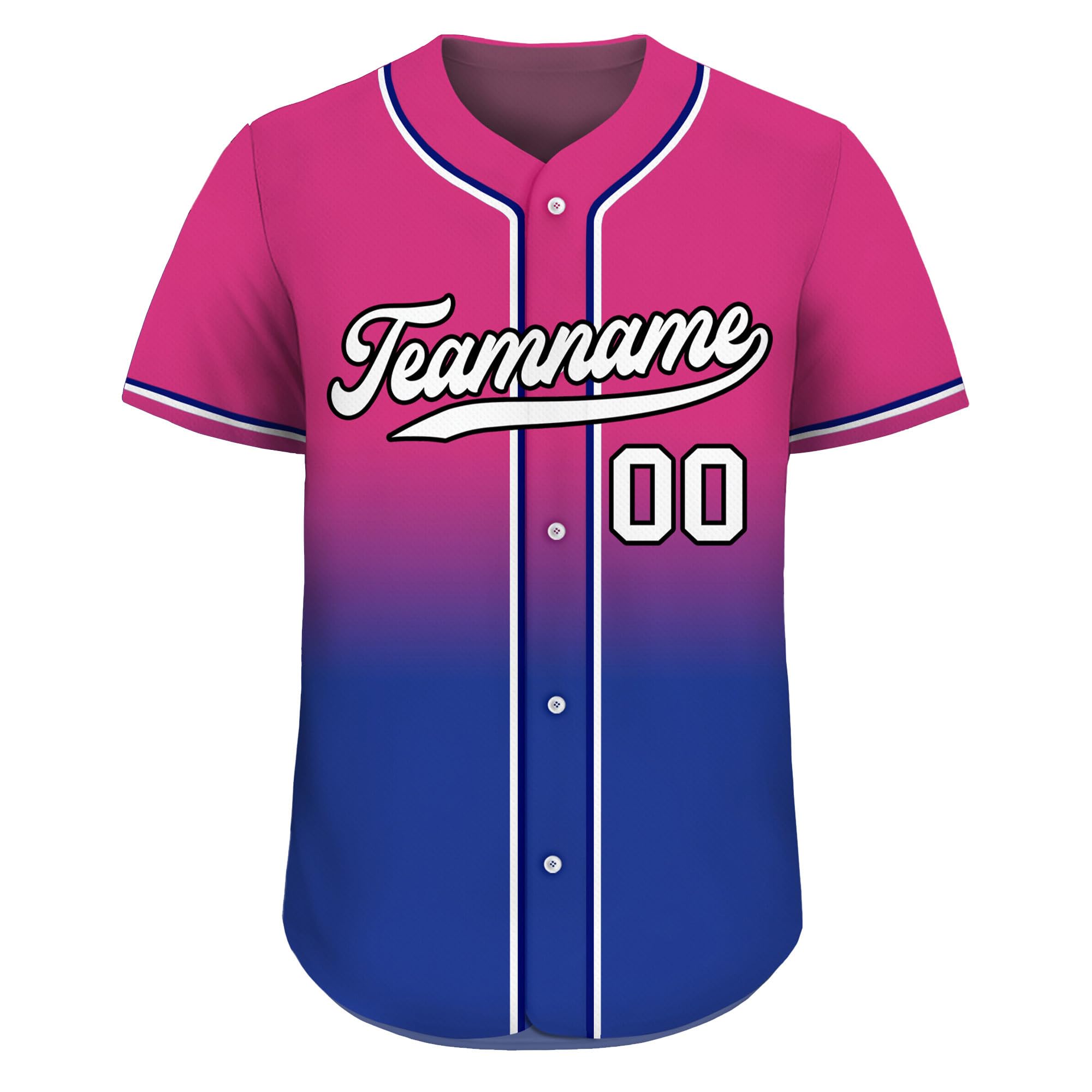 Custom Gradient Baseball Jersey with Personalized Teamname Name Number D3