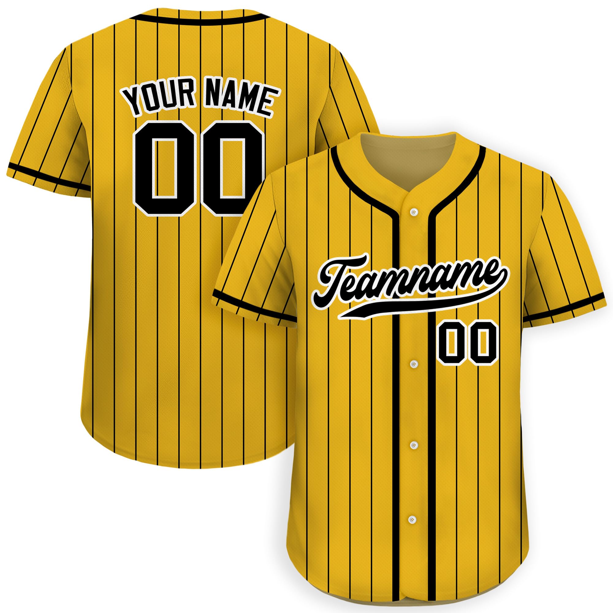 Custom Pinstripe Baseball Jersey with Teamname Name Number for Men Women Youth D8