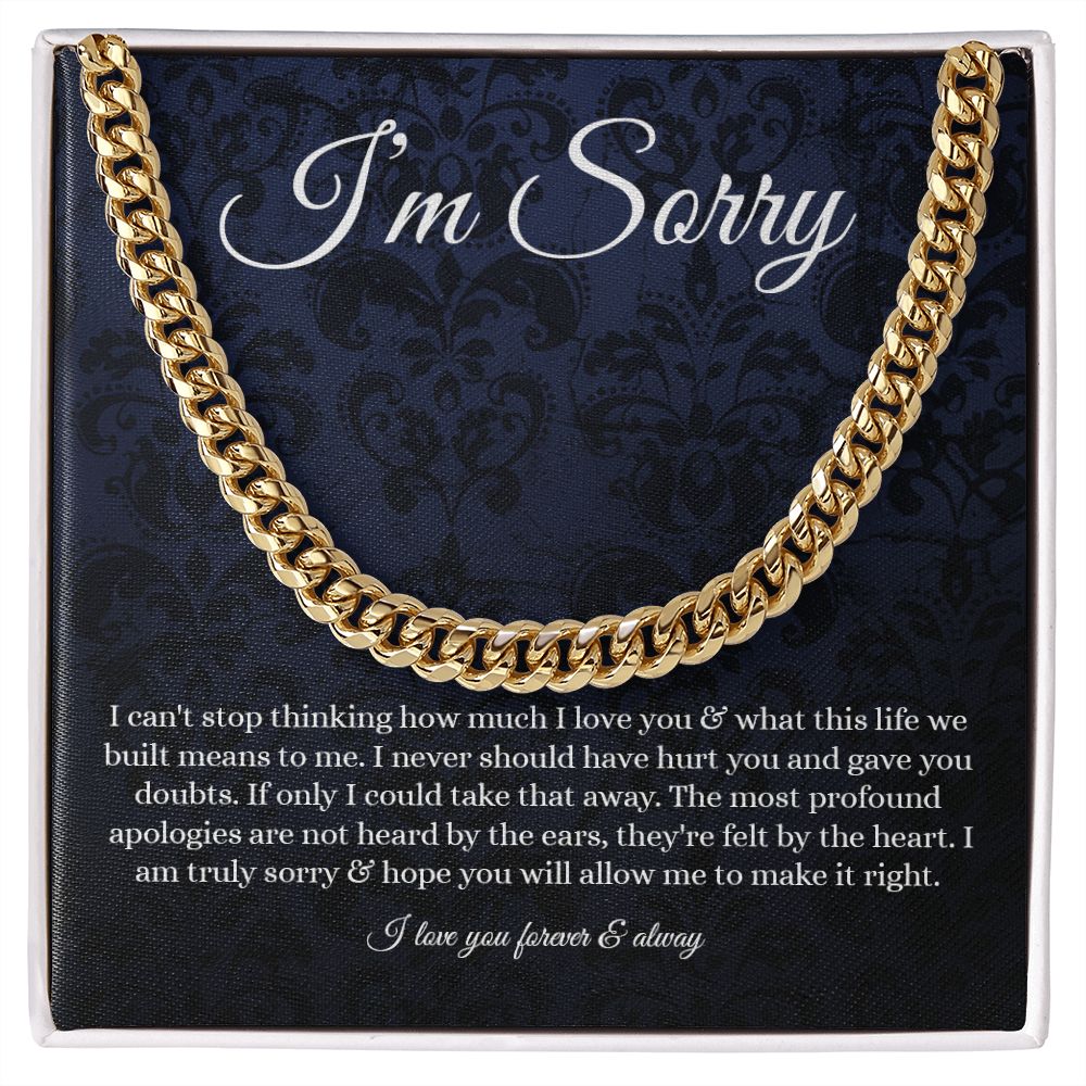 Cuban Link Chain - B0BHTRHVFR - I'm sorry