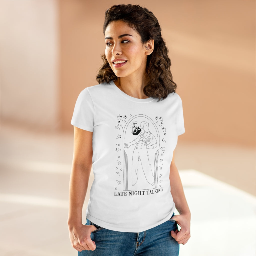 Harry Late Night Talking - Women's Midweight Cotton Tee - B0B9RF7LX3