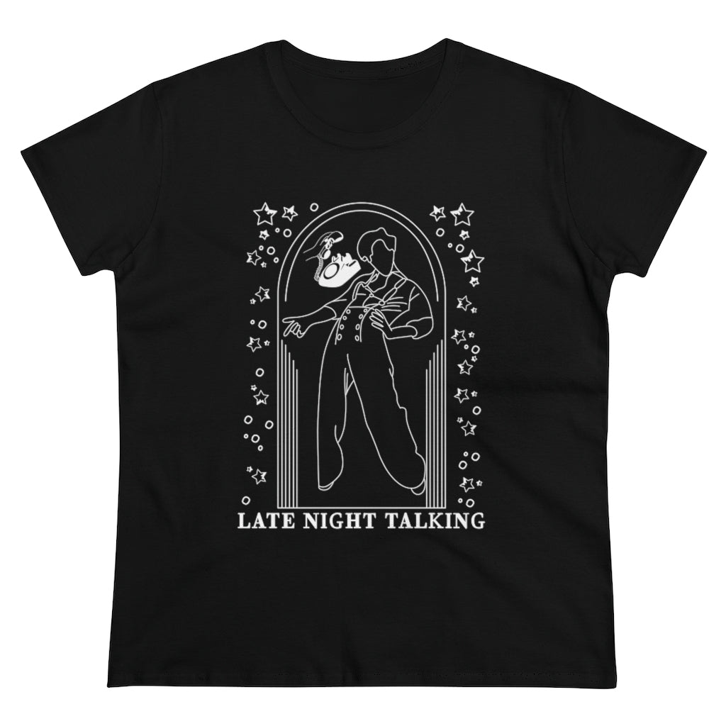 Harry Late Night Talking - Women's Midweight Cotton Tee - B0B9RF7LX3