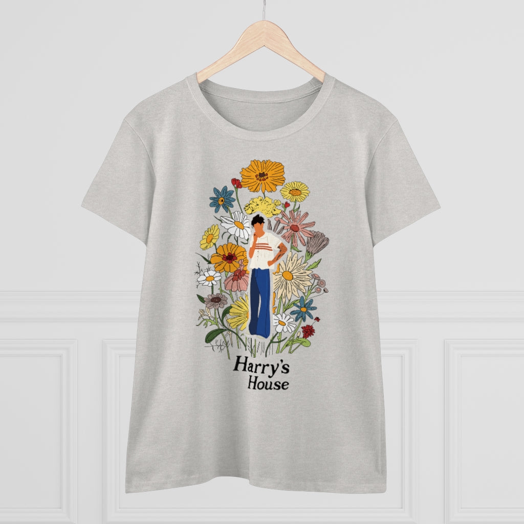 Harry House Gray Midweight Tee - Women's Midweight Cotton Tee - B0B8ZHK6KB