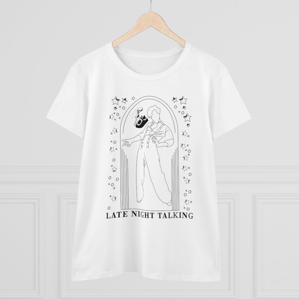 Harry Late Night Talking - Women's Midweight Cotton Tee - B0B9RF7LX3