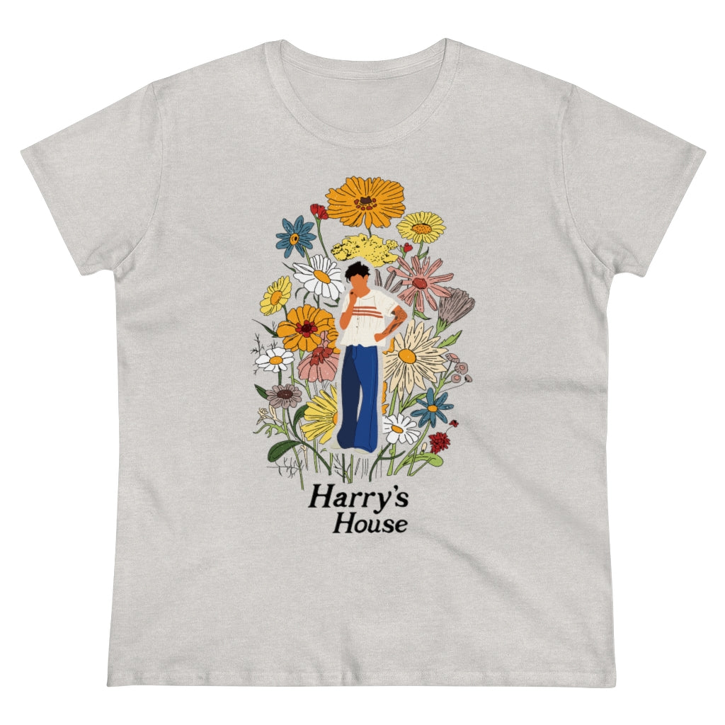 Harry House Gray Midweight Tee - Women's Midweight Cotton Tee - B0B8ZHK6KB