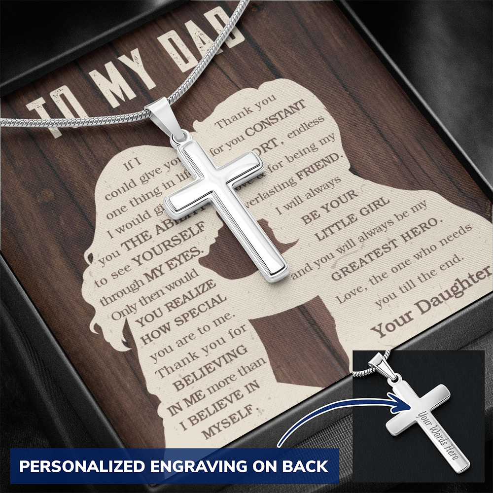 A Special Gift For Your Dad - Personalized Cross Necklace