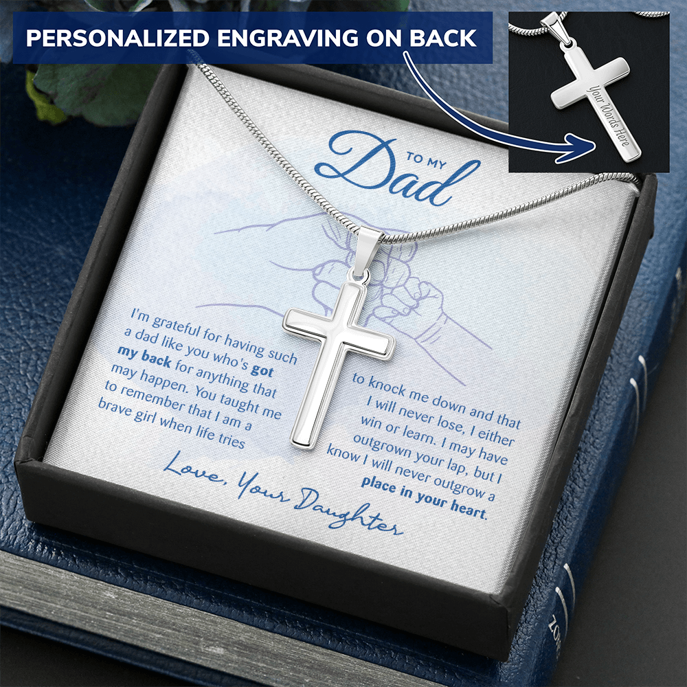 A Special Gift For Your Dad - Stainless Cross Necklace - FREE SHIPPING