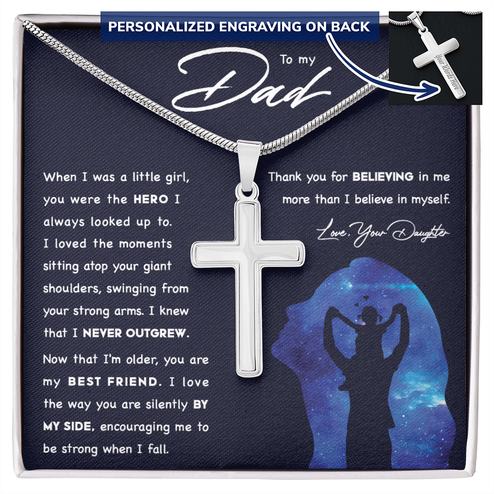 A Special Gift For Your Dad - Stainless Cross Necklace - FREE SHIPPING