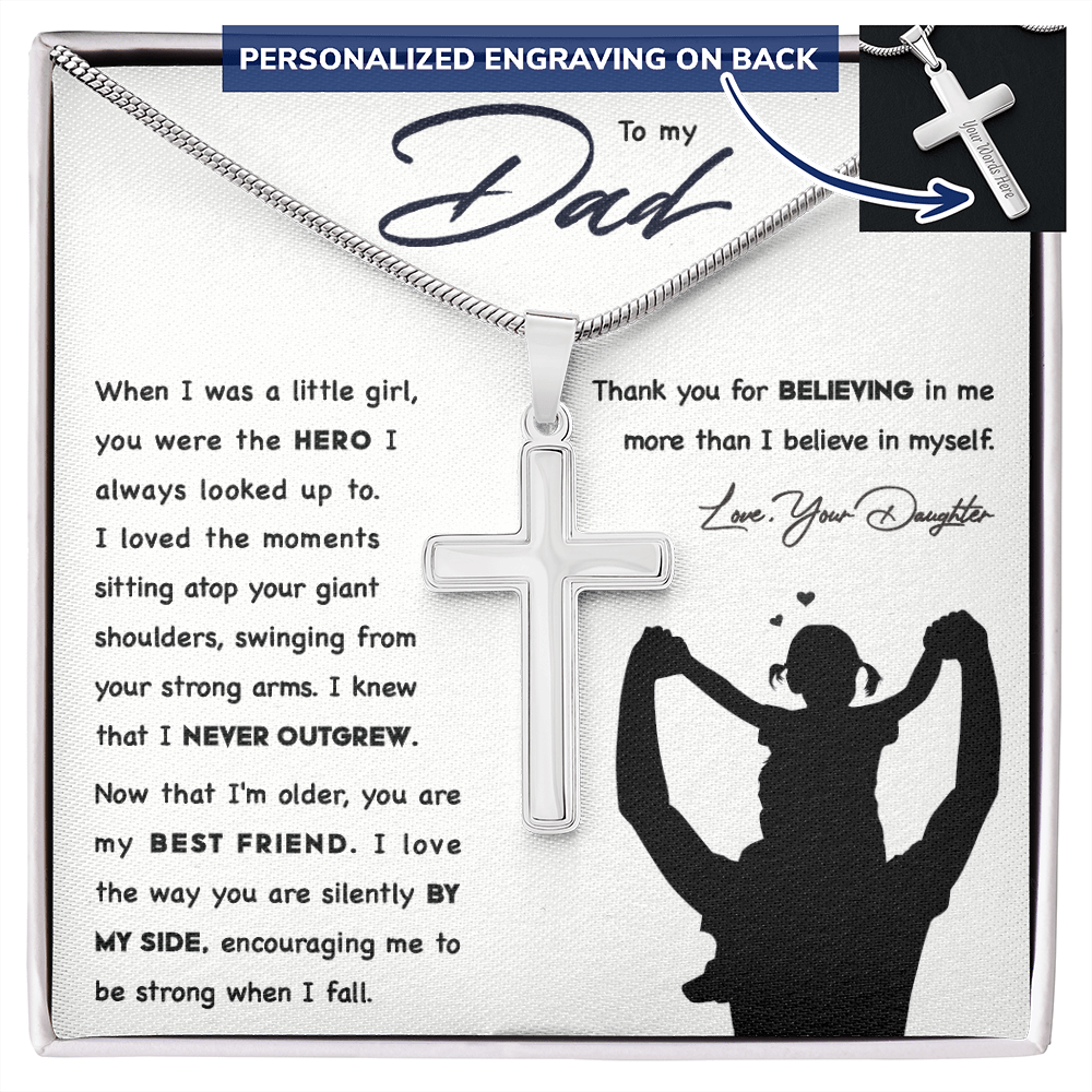 A Special Gift For Your Dad - Stainless Cross Necklace