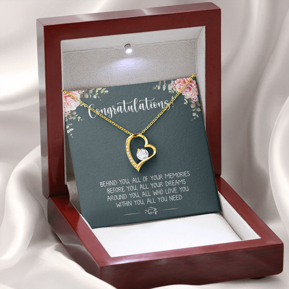 A Special Gift For Your Daughter Granddaughter on Graduation Day  - Forever Love Necklace - Free Shipping