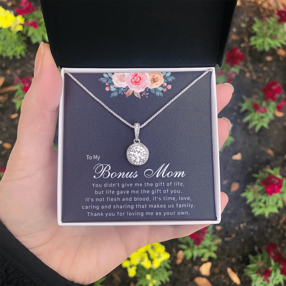 To My Bonus Mom from Daughter - Eternal Hope Necklace