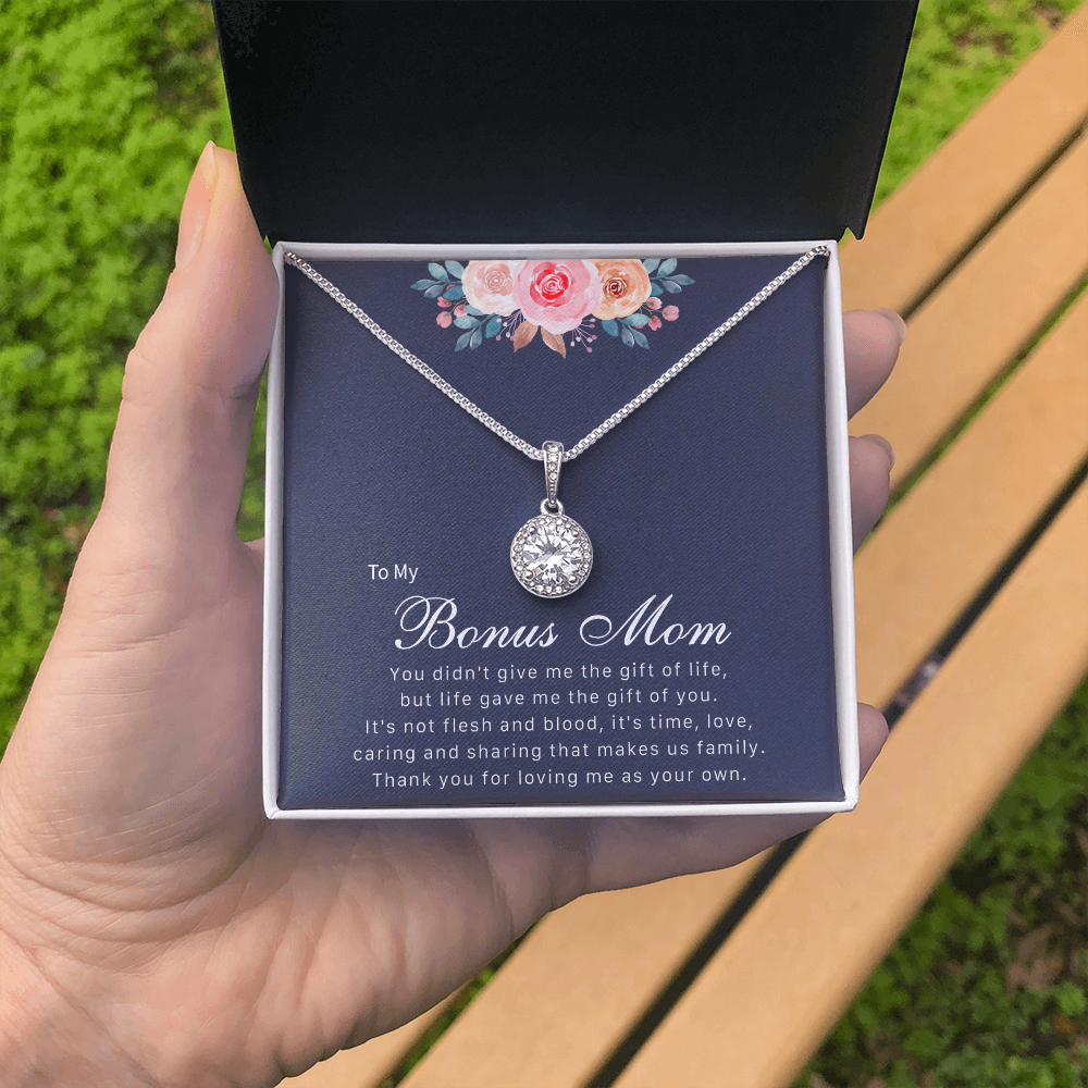 To My Bonus Mom from Daughter - Eternal Hope Necklace