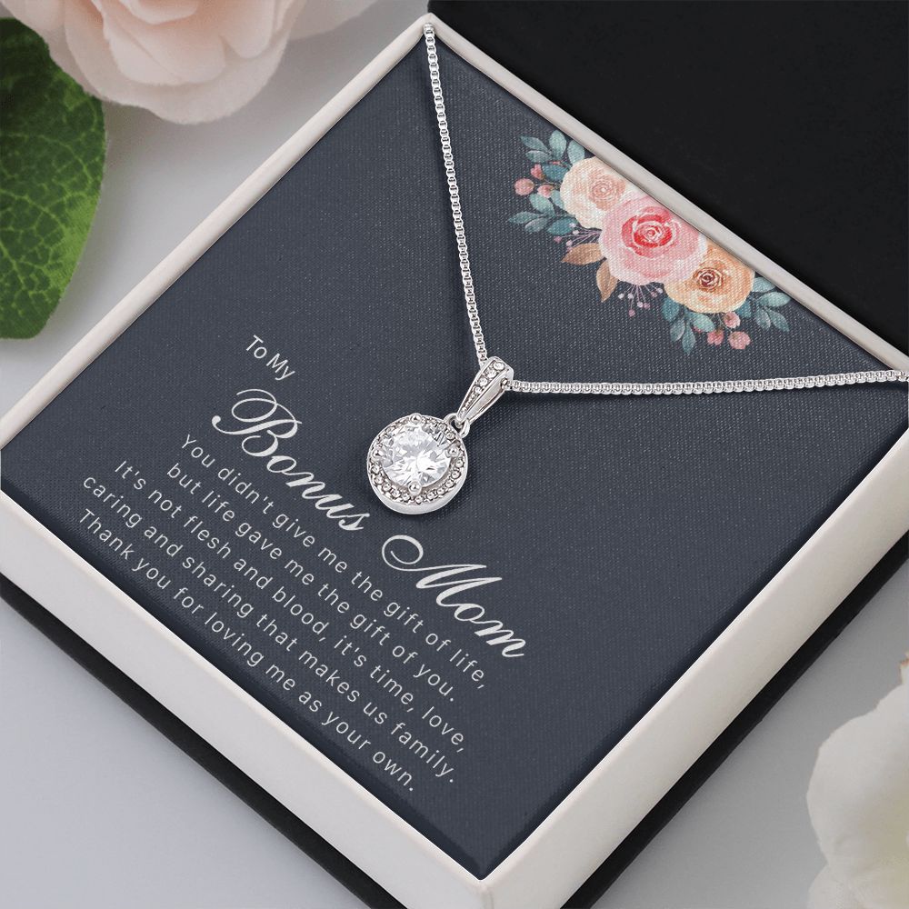 To My Bonus Mom from Daughter - Eternal Hope Necklace