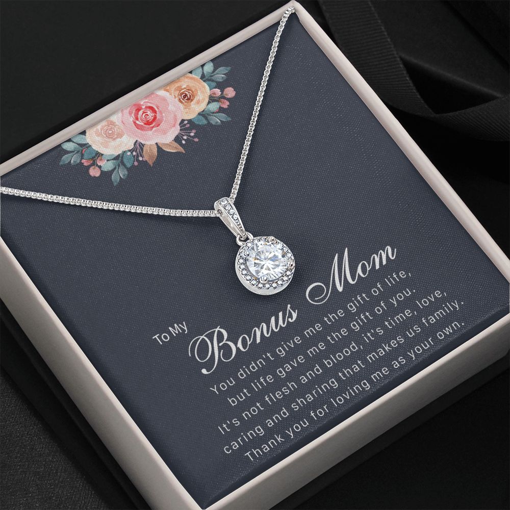 To My Bonus Mom from Daughter - Eternal Hope Necklace