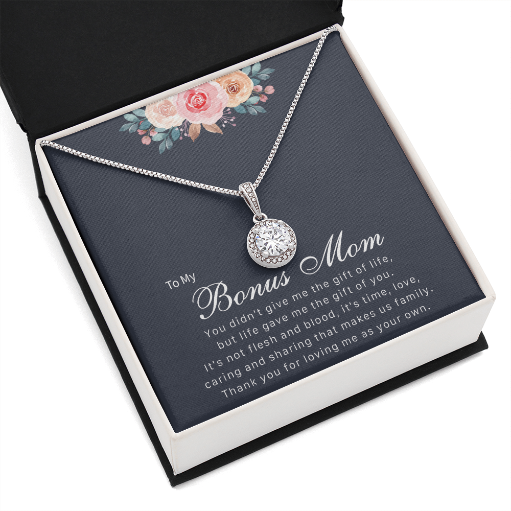To My Bonus Mom from Daughter - Eternal Hope Necklace