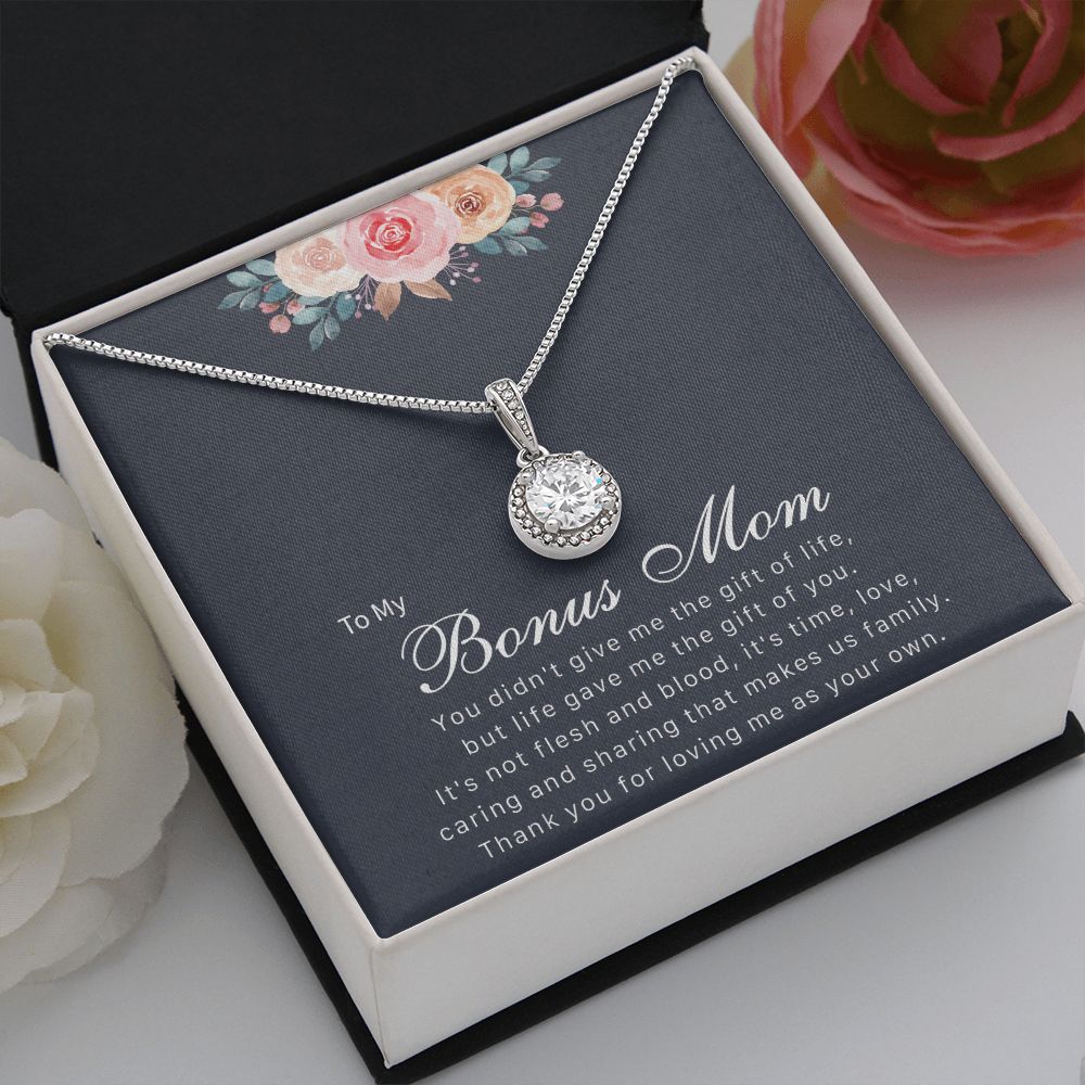 To My Bonus Mom from Daughter - Eternal Hope Necklace