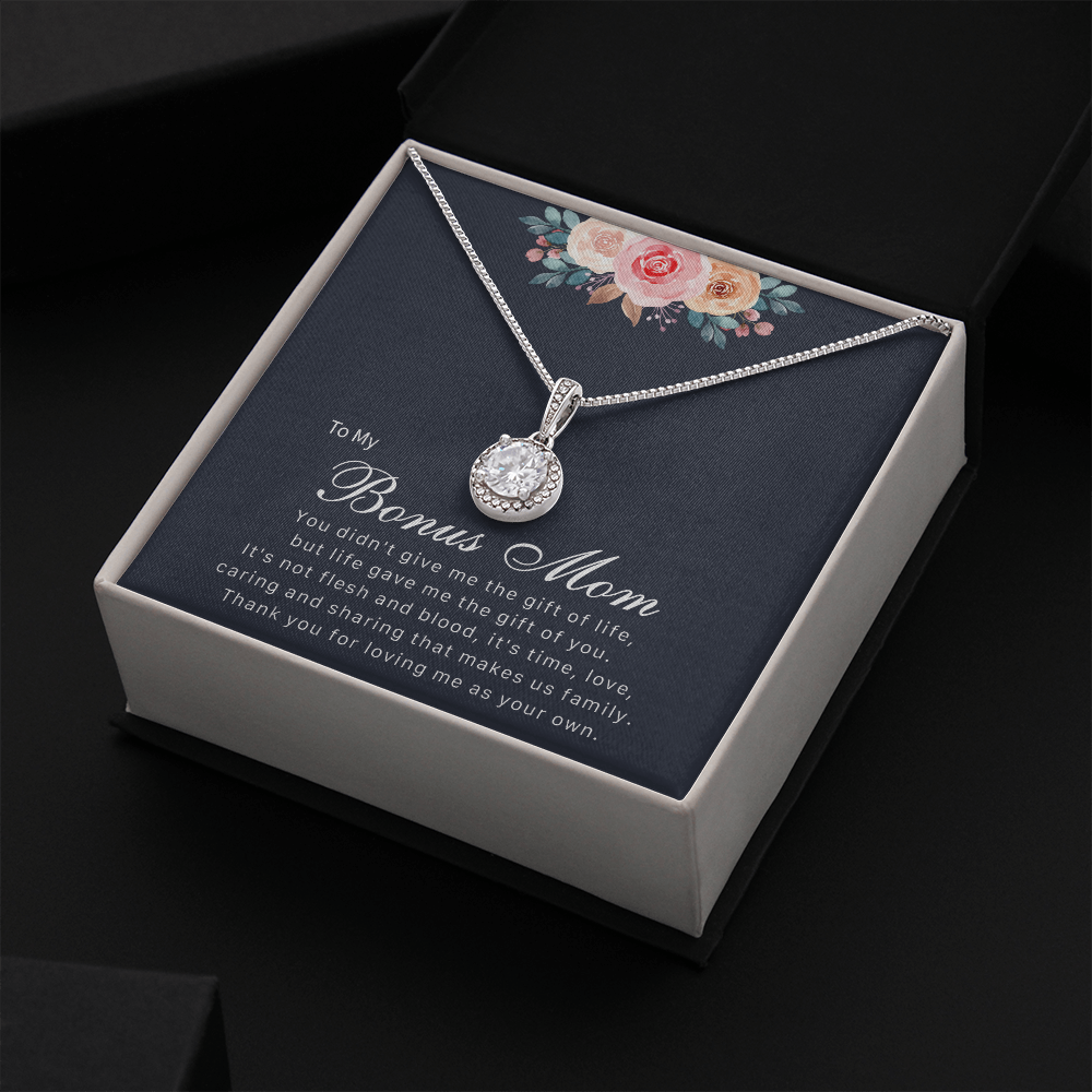 To My Bonus Mom from Daughter - Eternal Hope Necklace