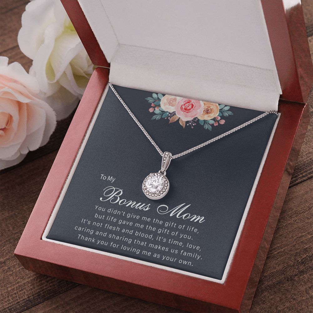 To My Bonus Mom from Daughter - Eternal Hope Necklace