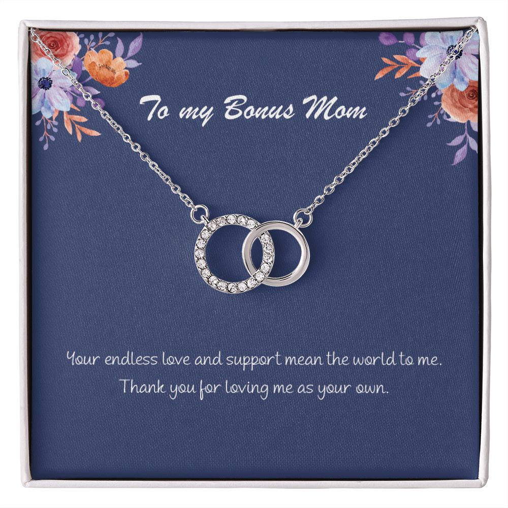 To My Bonus Mom from Daughter - Perfect Pair Necklace
