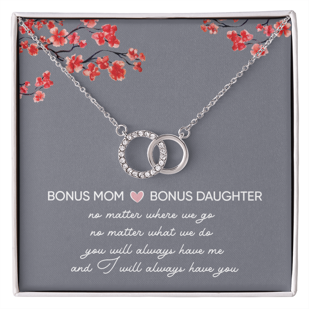 To My Bonus Mom Gift From Daughter - Perfect Pair Necklace