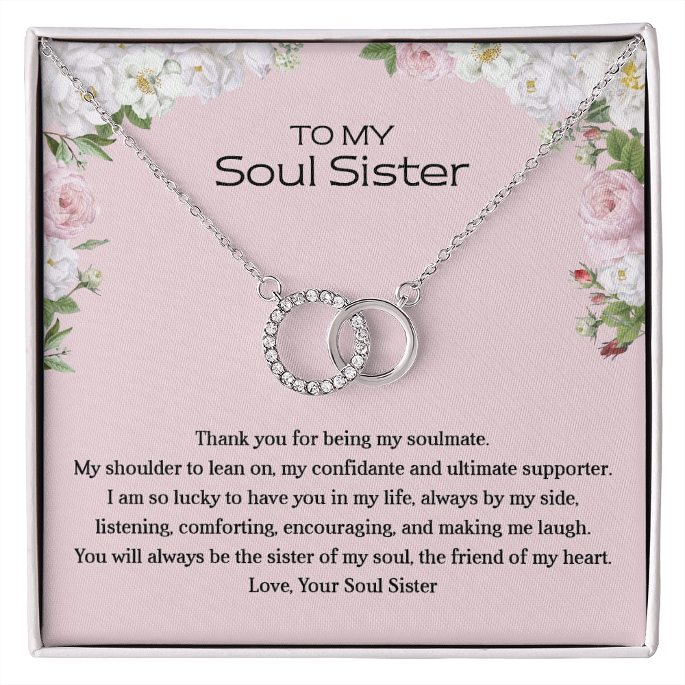 To My Soul Sister Gift from Sister - Perfect Pair Necklace