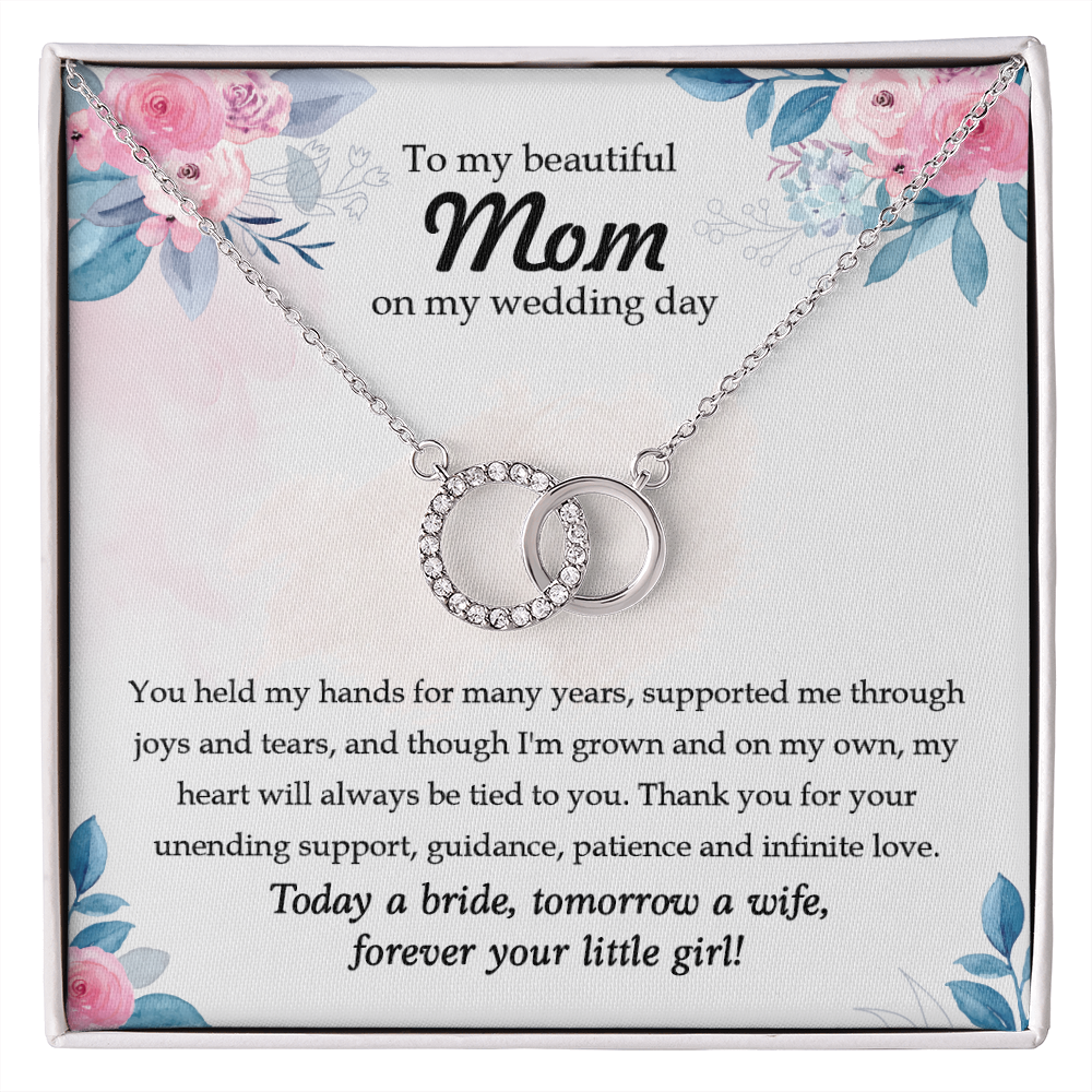 To My Mom On Wedding From Daughter - Perfect Pair Necklace