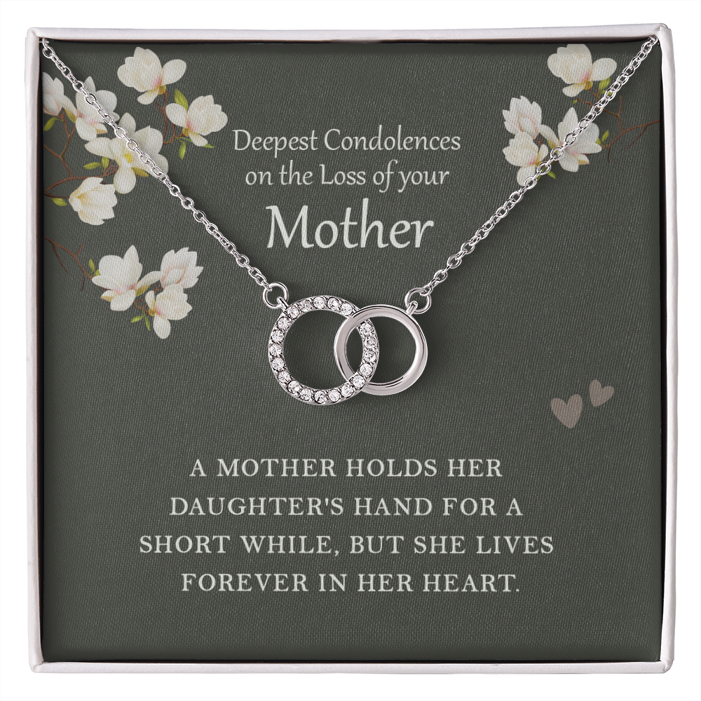 Memorial Necklace Gift for Loss of Mother - Perfect Pair Necklace