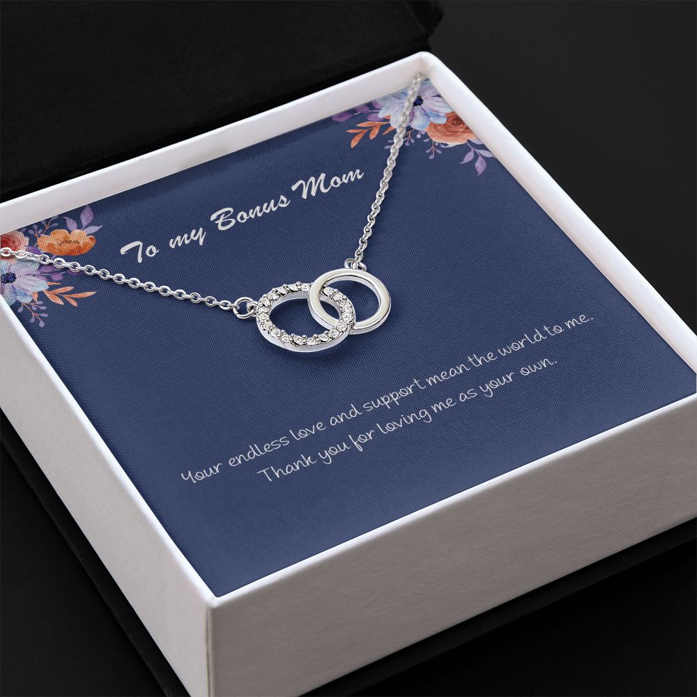 To My Bonus Mom from Daughter - Perfect Pair Necklace