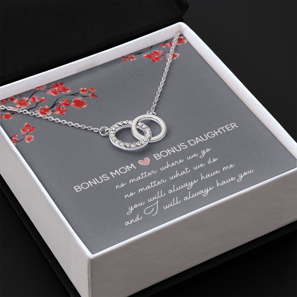 To My Bonus Mom Gift From Daughter - Perfect Pair Necklace