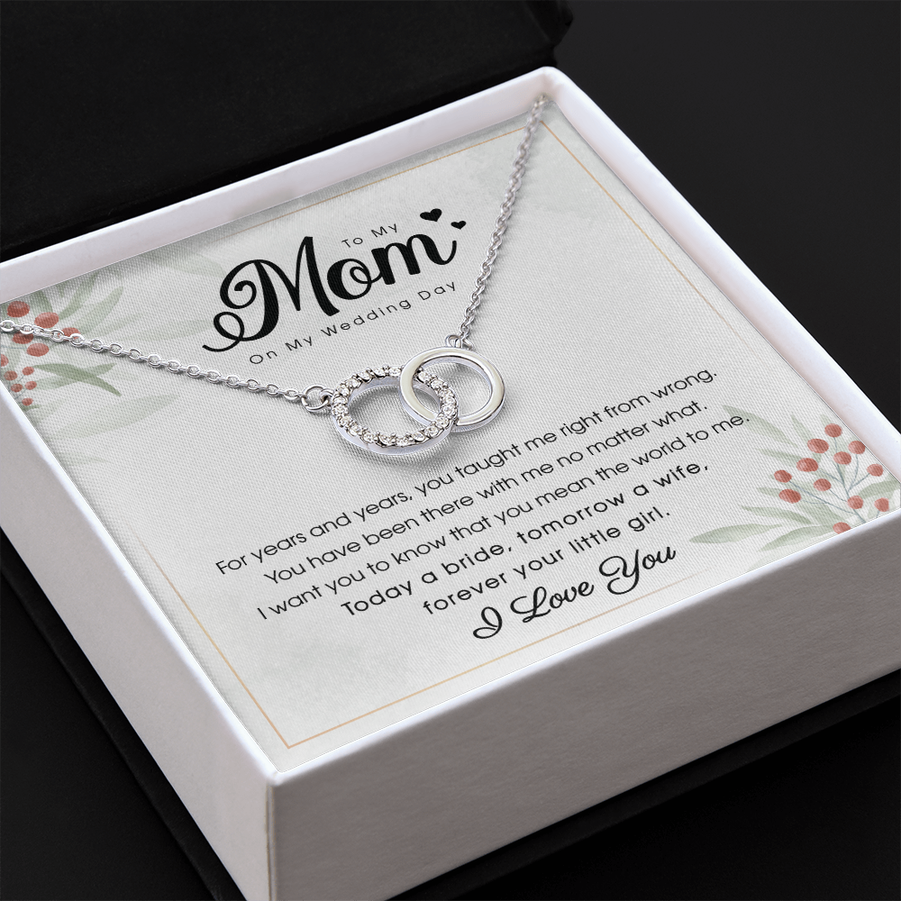 A Special Gift For Your Mom On Wedding Day- Perfect Pair Necklace - FREE SHIPPING