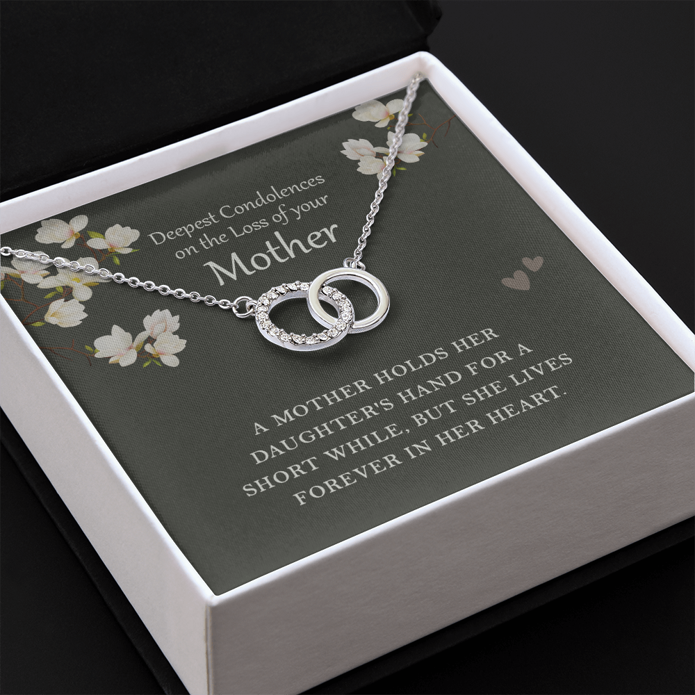 Memorial Necklace Gift for Loss of Mother - Perfect Pair Necklace