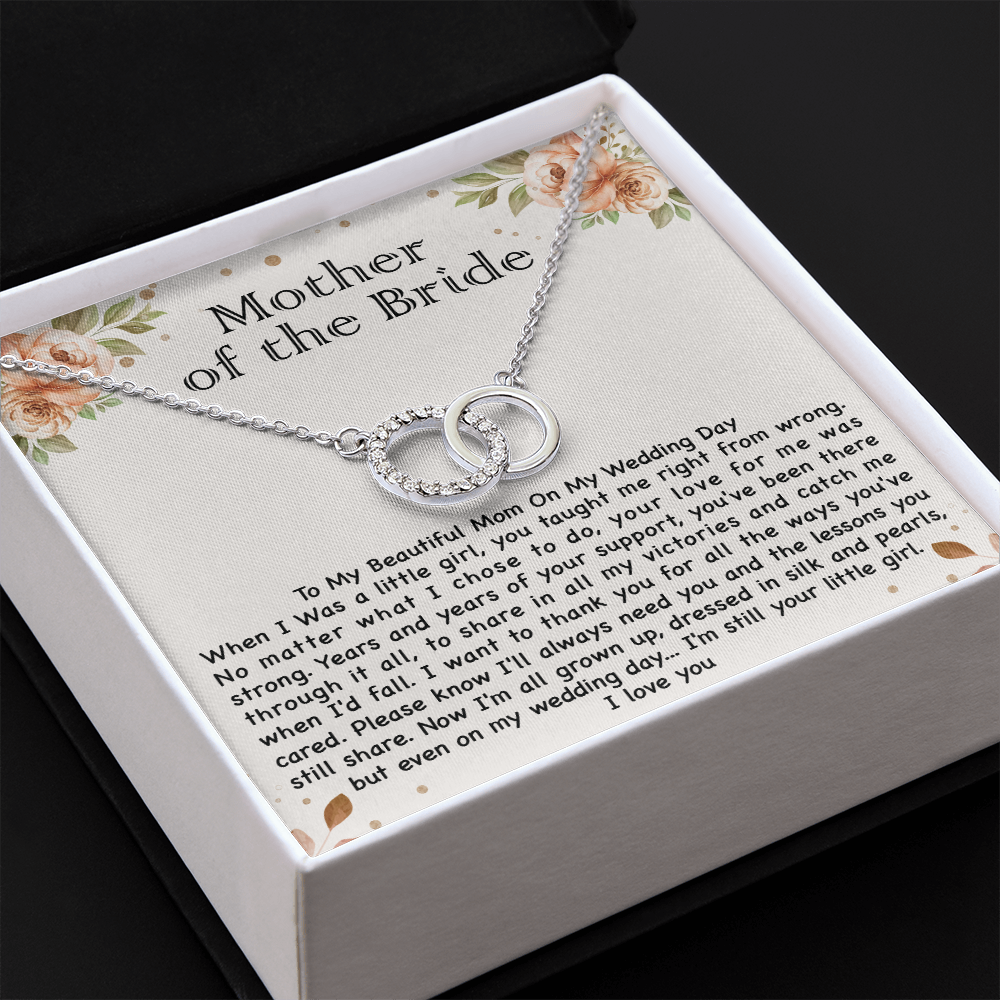 To Mother Of The Bride From Daugther  - Perfect Pair Necklace