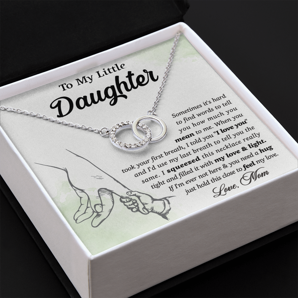To My Little Daughter From Mom - Perfect Pair Necklace
