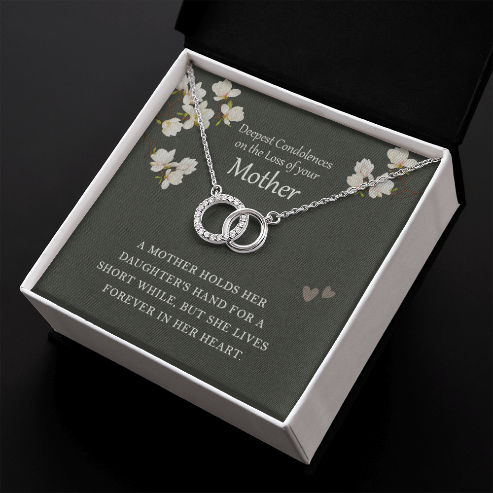 Memorial Necklace Gift for Loss of Mother - Perfect Pair Necklace